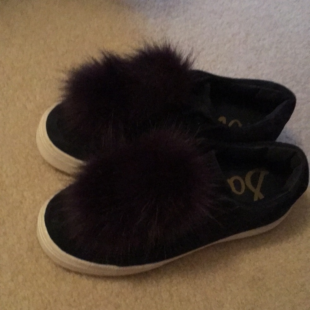 sam edelman fur pom pom sneakers